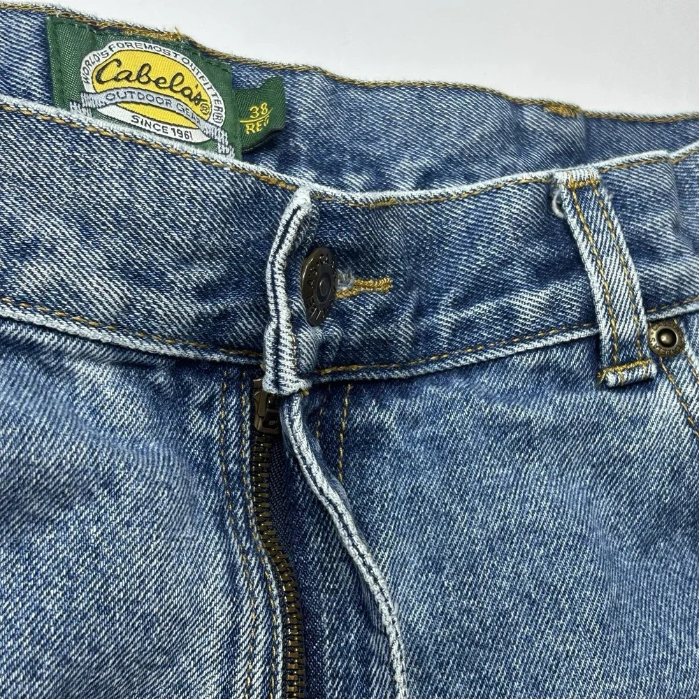 VTG Cabela's Roughneck Upland Brush Guard Blue Jeans 38 Reg Men's Size 38x30 Y2K
